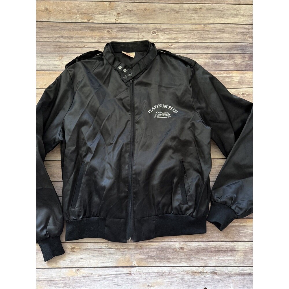 Platinum Plus Strip Club Catalytic Converters Jacket Mens XXL Black Satin SC